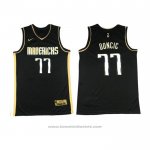 Maglia Golden Edition Dallas Mavericks Luka Doncic #77 2020-21 Nero