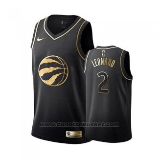 Maglia Golden Edition Houston Rockets Kawhi Leonard #2 Nero