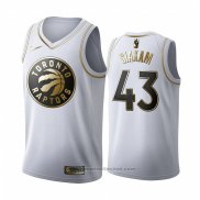 Maglia Golden Edition Toronto Raptors Pascal Siakam #43 Bianco