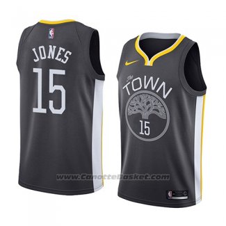 Maglia Golden State Warriors Damian Jones #15 Statement 2018 Nero