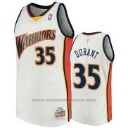 Maglia Golden State Warriors Kevin Durant 2009-10 Hardwood Classics Bianco