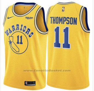 Maglia Golden State Warriors Klay Thompson #11 Hardwood Classic 2018 Giallo