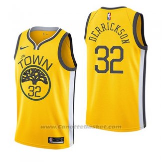 Maglia Golden State Warriors Marcus Derrickson #32 Earned 2018-19 Giallo