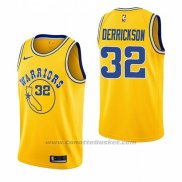 Maglia Golden State Warriors Marcus Derrickson #32 Hardwood Classic 2018-19 Giallo