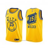 Maglia Golden State Warriors Mychal Mulder #15 Classic Giallo