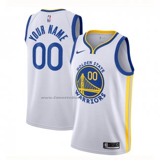 Maglia Golden State Warriors Personalizzate Association 2020-21 Bianco