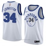 Maglia Golden State Warriors Shaun Livingston #34 Hardwood Classic 2017-18 Bianco