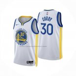 Maglia Golden State Warriors Stephen Curry No 30 Association 2025-26 Bianco