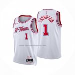 Maglia Houston Rockets Amen Thompson No 1 Citta 2025-26 Bianco