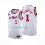 Maglia Houston Rockets Amen Thompson No 1 Citta 2025-26 Bianco