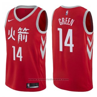 Maglia Houston Rockets Gerald Green #14 Citta 2017-18 Rosso