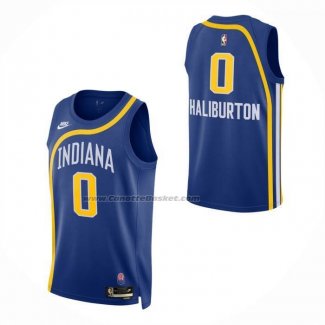 Maglia Indiana Pacers Tyrese Haliburton No 0 Classic 2026-27 Blu