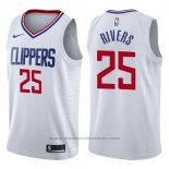 Maglia Los Angeles Clippers Austin Rivers #25 Association 2017-18 Bianco
