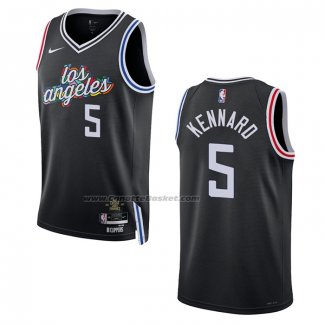 Maglia Los Angeles Clippers Luke Kennard NO 5 Citta 2022-23 Nero