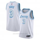 Maglia Los Angeles Lakers Anthony Davis #3 Citta 2020-21 Bianco