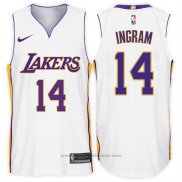 Maglia Los Angeles Lakers Brandon Ingram #14 2017-18 Bianco