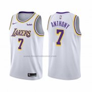 Maglia Los Angeles Lakers Carmelo Anthony NO 7 Association 2021 Bianco