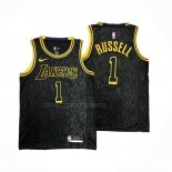 Maglia Los Angeles Lakers D'angelo Russell #1 Mamba 2021-22 Nero