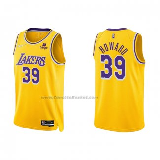 Maglia Los Angeles Lakers Dwight Howard NO 39 75th Anniversary 2021-22 Giallo