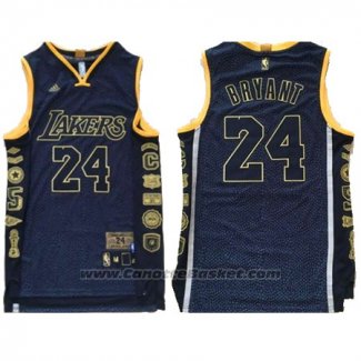 Maglia Los Angeles Lakers Kobe Bryant #24 Conmemorativa Retirado Nero