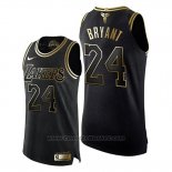 Maglia Los Angeles Lakers Kobe Bryant #24 Gold Black Mamba Or Nero