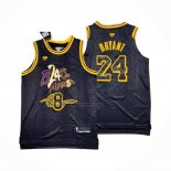 Maglia Los Angeles Lakers Kobe Bryant #8 24 Black Mamba Snakeskin Nero