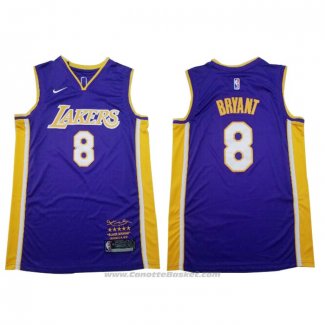 Maglia Los Angeles Lakers Kobe Bryant #8 Retirement 2018 Viola