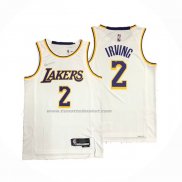Maglia Los Angeles Lakers Kyrie Irving NO 2 Association Bianco
