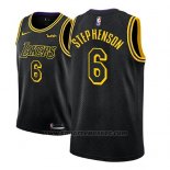 Maglia Los Angeles Lakers Lance Stephenson #6 Citta 2018 Nero