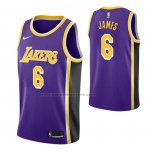 Maglia Los Angeles Lakers LeBron James NO 6 Statement 2021-22 Viola