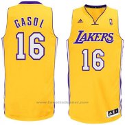 Maglia Los Angeles Lakers Pau Gasol #16 Giallo