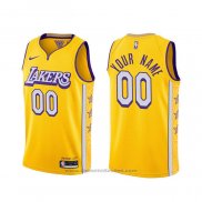 Maglia Los Angeles Lakers Personalizzate Citta 2019-20 Giallo