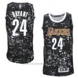 Maglia Luci Della Citta Los Angeles Lakers Kobe Bryant #24 Nero