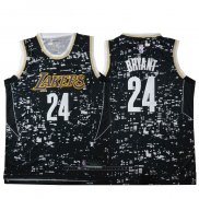 Maglia Luci della citta Los Angeles Lakers Kobe Bryant #24 Nero