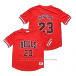 Maglia Manica Corta Chicago Bulls Michael Jordan Rosso