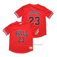 Maglia Manica Corta Chicago Bulls Michael Jordan Rosso