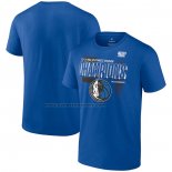 Maglia Manica Corta Dallas Mavericks 2024 Southwest Division Champions Blu