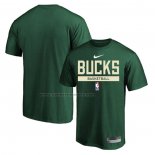 Maglia Manica Corta Milwaukee Bucks Practice Performance 2022-23 Verde