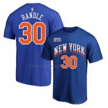 Maglia Manica Corta New York Knicks Julius Randle Citta 2023-24 Blu