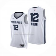 Maglia Memphis Grizzlies Ja Morant No 12 Association 2024-25 Bianco