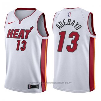 Maglia Miami Heat Bam Adebayo #13 Association 2017-18 Bianco