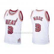 Maglia Miami Heat Dwyane Wade NO 3 Hardwood Classics Bianco