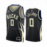 Maglia Milwaukee Bucks Damian Lillard #0 Statement 2022-23 Nero