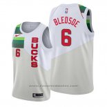 Maglia Milwaukee Bucks Eric Bledsoe #6 Earned Bianco