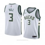 Maglia Milwaukee Bucks George Hill #3 Association 2018 Bianco