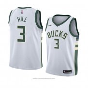 Maglia Milwaukee Bucks George Hill #3 Association 2018 Bianco