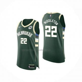 Maglia Milwaukee Bucks Khris Middleton No 22 Icon Authentic 2025-26 Verde