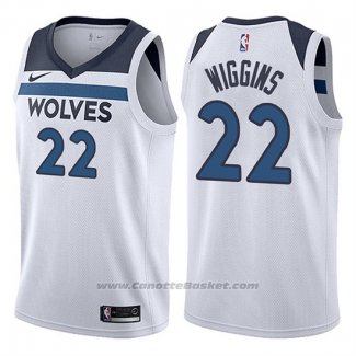 Maglia Minnesota Timberwolves Andrew Wiggins #22 2017-18 Bianco