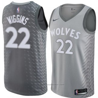 Maglia Minnesota Timberwolves Andrew Wiggins #22 Citta 2018 Grigio