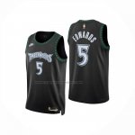 Maglia Minnesota Timberwolves Anthony Edwards No 5 Classic 2025-26 Nero